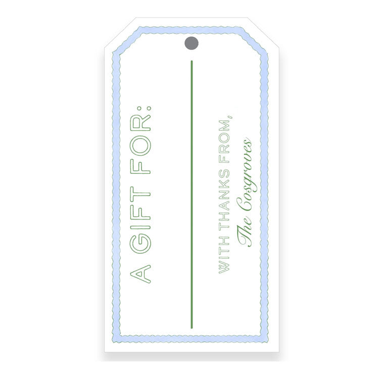 Electric Blue Gift Tag