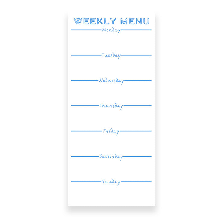 3.75x9" Meal Planning Notepads