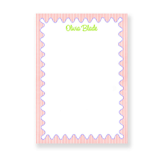 Squiggle Stripe - 5x7 Inch Notepad